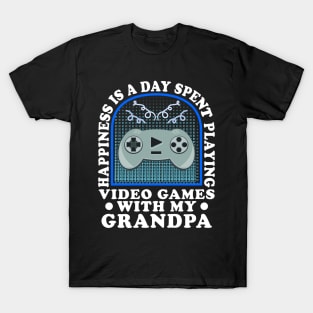 Happiness Is A Day Spent Gaming Grandchild T-Shirt